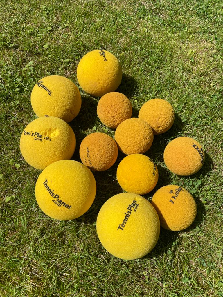 Kinder Tennisballen “spons”, Sport en Fitness, Tennis, Ophalen, Gebruikt, Ballen, L00