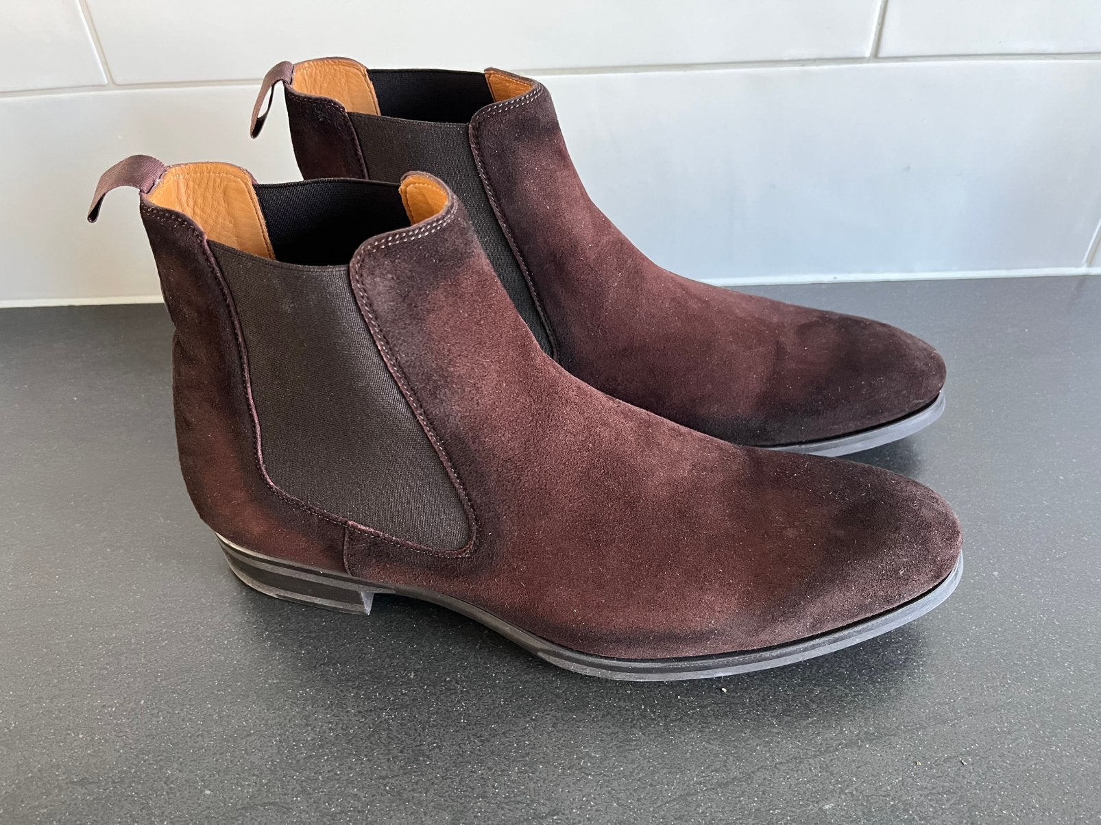 Magnanni herenschoenen maat 10 / 44 amper gedragen, Kleding | Heren, Schoenen, Magnanni, Bruin, Zo goed als nieuw, Magnanni