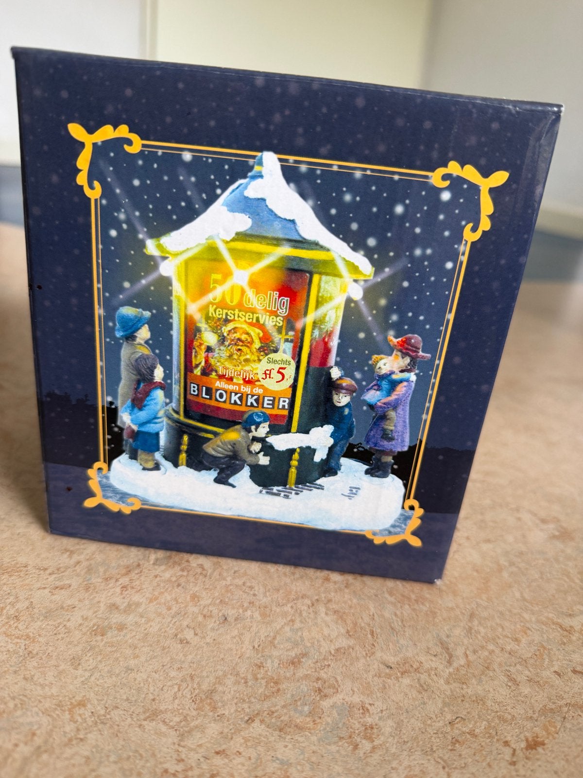 Kerst huisje Blokker oude reklamezuil, Ophalen of Verzenden