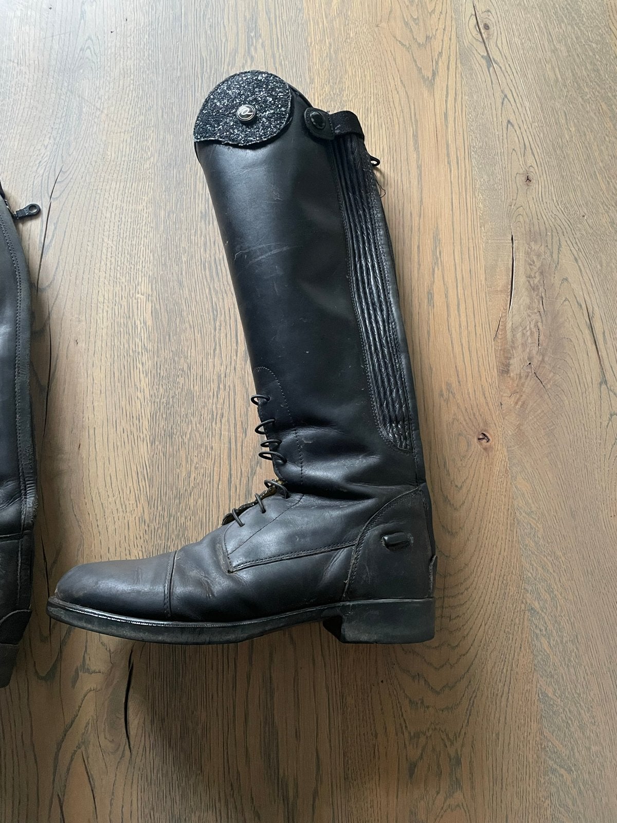 QHP paardrijlaarzen maat 37N, zwart., Dieren en Toebehoren, Paardrijkleding, Ophalen, Gebruikt, Dressuur, Zwart
