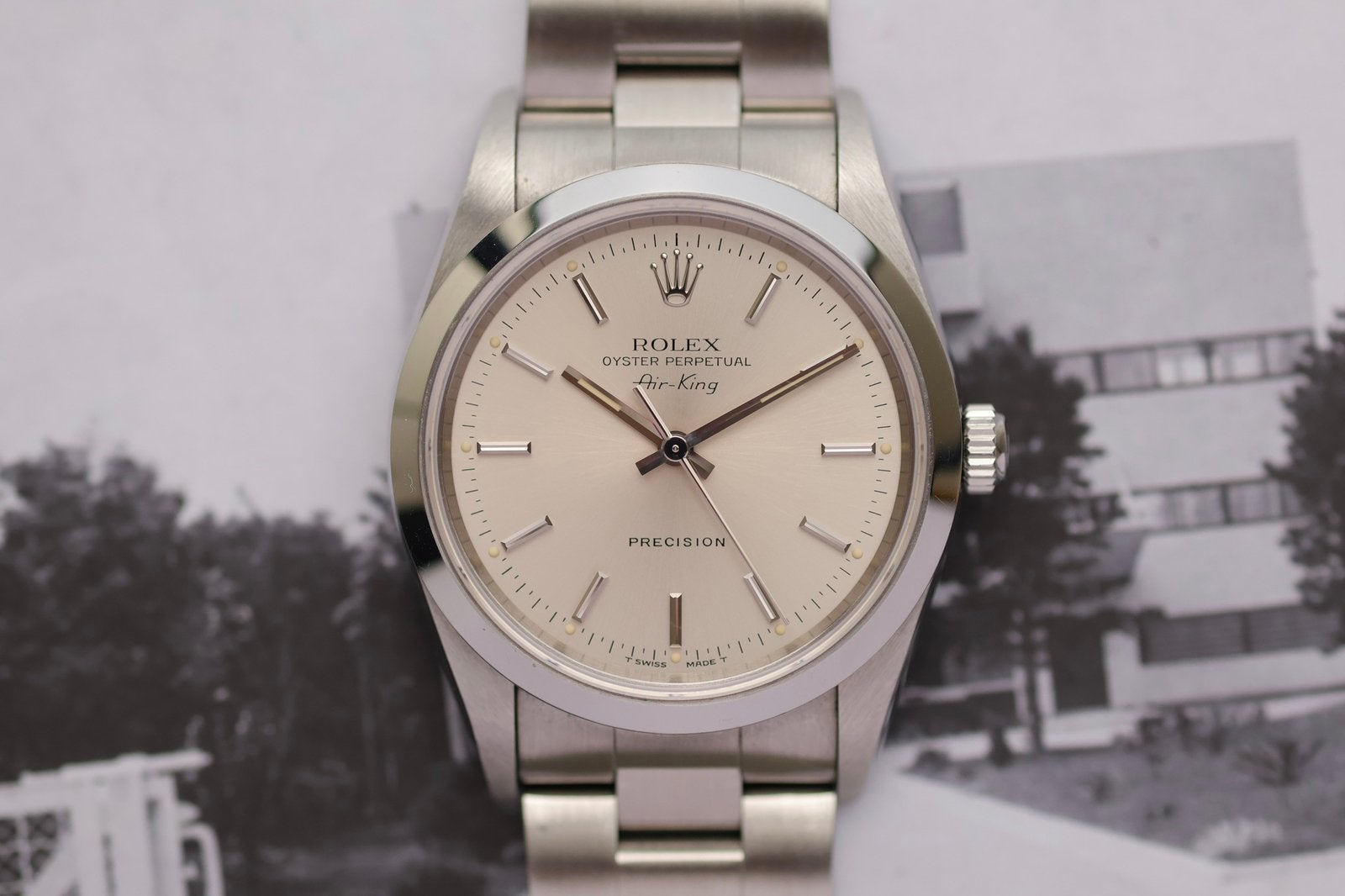 Rolex Air-King 14000 zilver 1995, Gebruikt, Rolex, Polshorloge, Ophalen of Verzenden