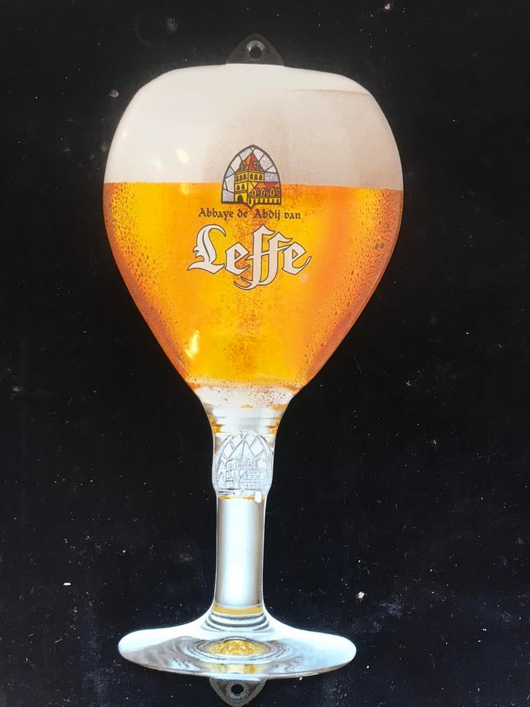 Leffe emaille reclamebord, Verzamelen, Biermerken, Ophalen of Verzenden, Zo goed als nieuw, Reclamebord, Plaat of Schild, Overige merken
