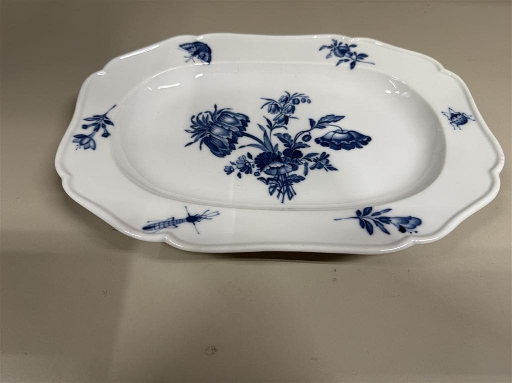 18e-eeuwse Meissen handbeschilderde porseleinen schotel/vlee, Ophalen of Verzenden