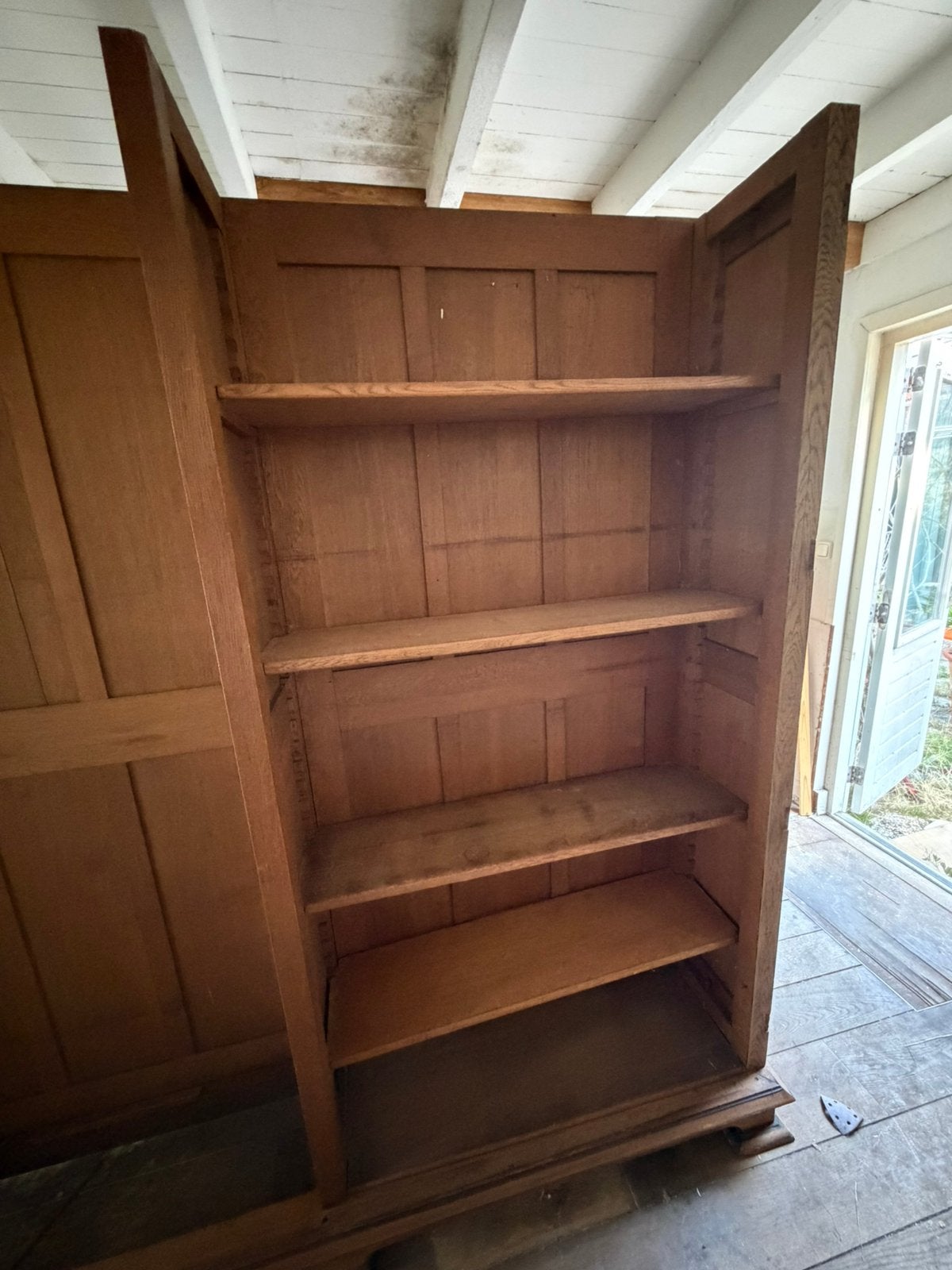 Antieke eiken notaris kast, Huis en Inrichting, Ophalen, 200 cm of meer, Eikenhout, 200 cm of meer