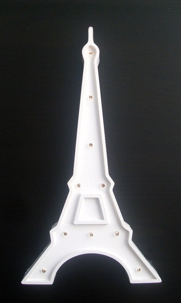 Wandlamp Eiffeltoren / lampje batterij / tafellamp wit, Overige typen, Overige fittingen, Ophalen of Verzenden, Zo goed als nieuw