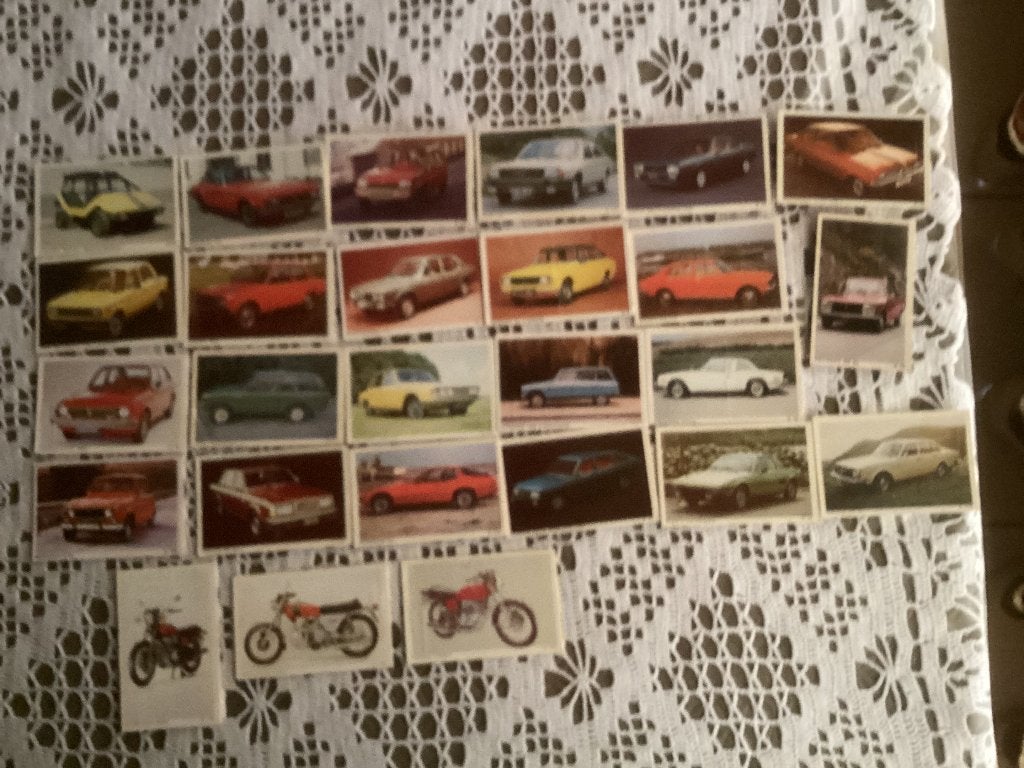 26 Plaatjes Dandy gum auto’s moto’s, Ophalen of Verzenden, Gebruikt, Meerdere plaatjes