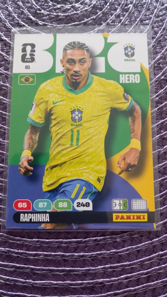Panini FIFA World Cup 2026 Adrenalyn Raphinha Hero kaart, Ophalen of Verzenden, Nieuw, Buitenlandse clubs, Spelerskaart