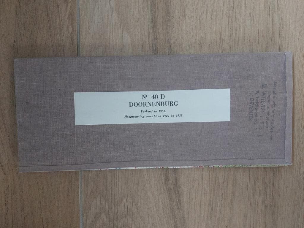 40D Doornenburg Gendt Millingen Beek Stafkaart uit 1957, Boeken, Topografische Dienst Nederland, Ophalen of Verzenden, 1800 tot 2000