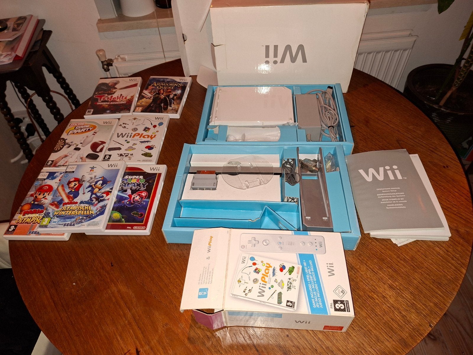 Wii Console Bundel met 6 Spellen en Accessoires, Ophalen, Gebruikt, Met 2 controllers, Met games