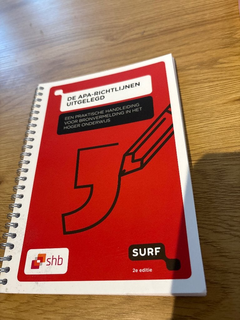Apa richtlijnen, Verzenden, Zo goed als nieuw, Overige niveaus