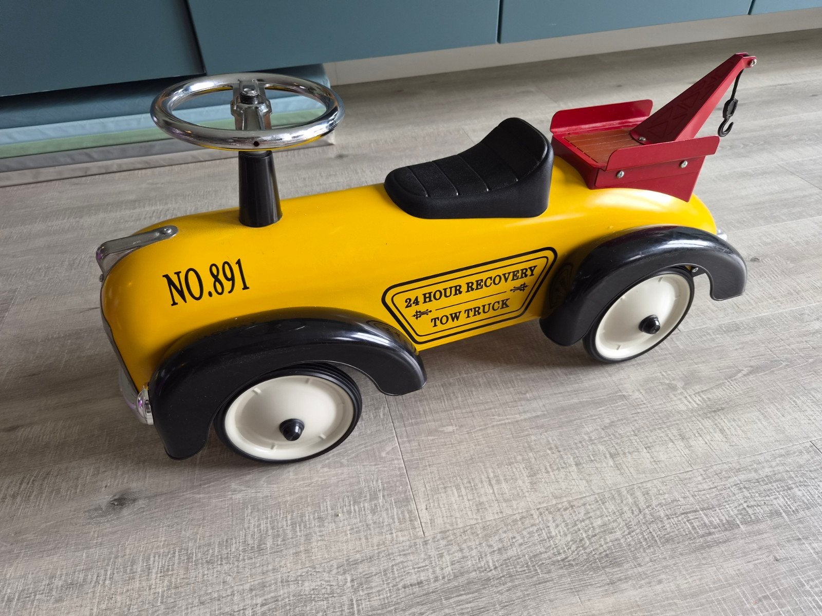 Retro Roller Loopauto Takelwagen - Geel, Ophalen