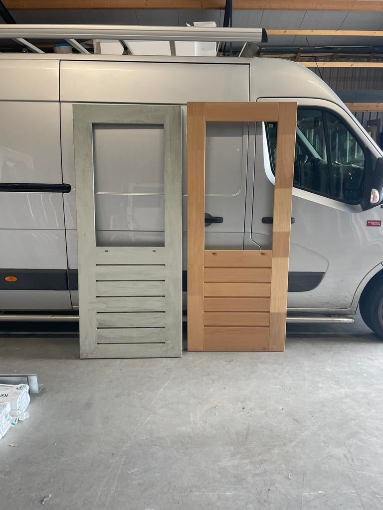 Nieuwe Hardhouten buitendeuren 83*2015, Ophalen, 1 tot 2 meter, Minder dan 3 meter, Zo goed als nieuw
