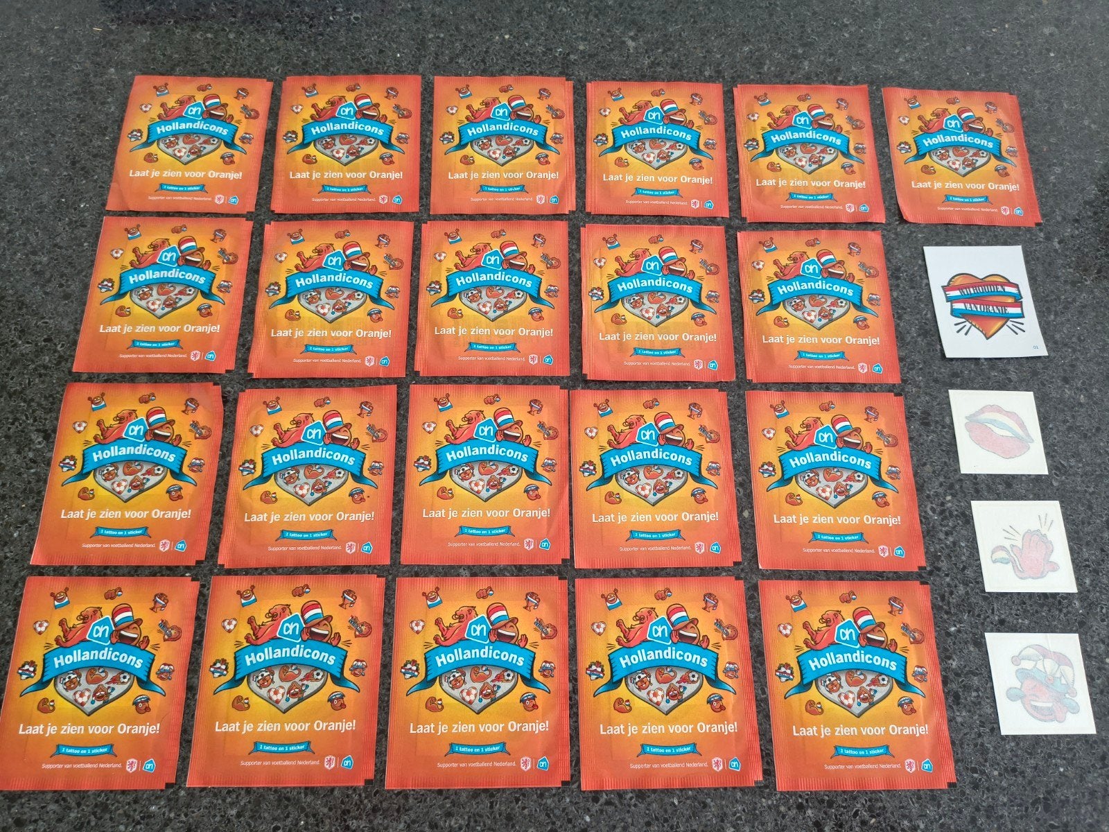 Nieuwe Hollandicons Albert Heijn, NLs elftal stickers tattoo, Onb, Albert Heijn, Ophalen of Verzenden, Onb