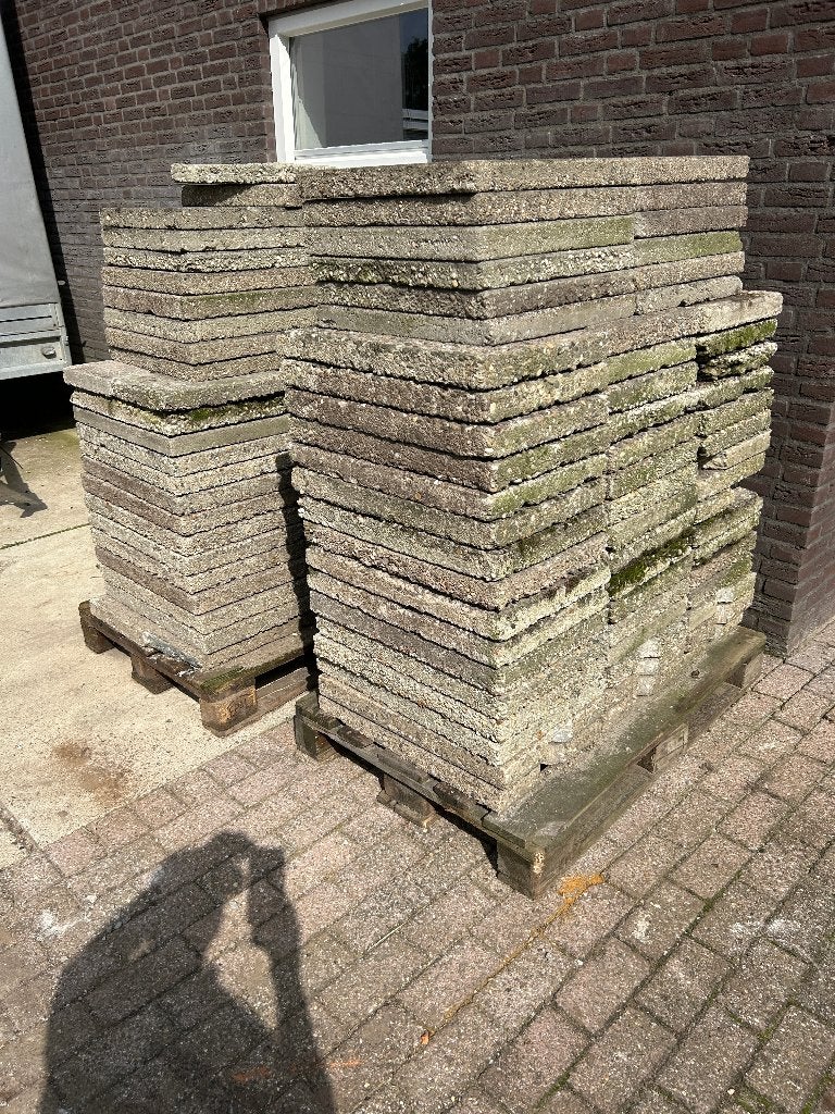 Tegels 60 x 40 en 50 x 50, Ophalen, Gebruikt, Beton, Terrastegels