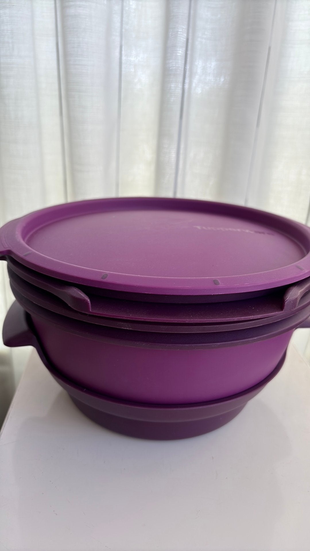 Tupperware Microgourmet, Schaal, Paars, Ophalen of Verzenden, Zo goed als nieuw