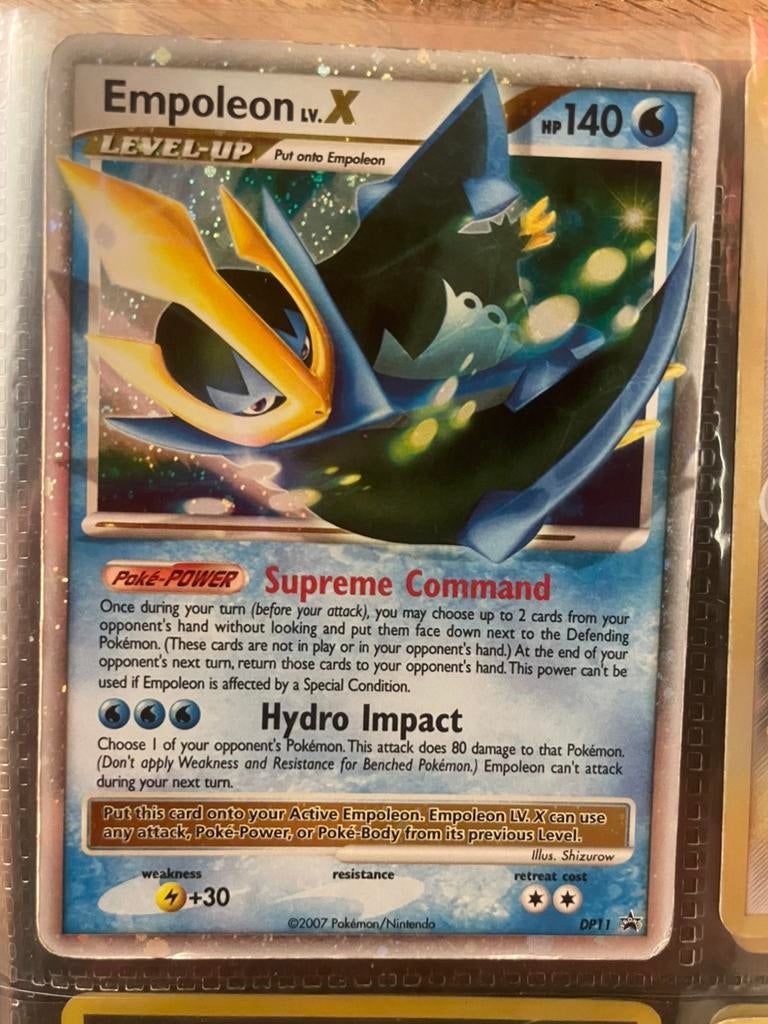 Empoleon Holo Lv.X, Ophalen of Verzenden, Zo goed als nieuw