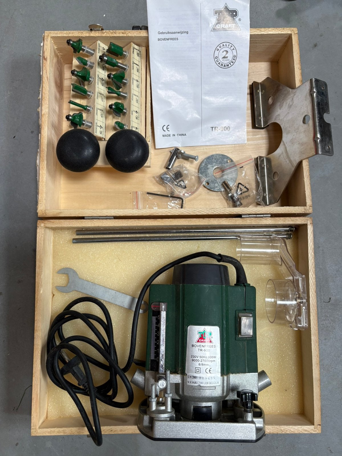 Bovenfrees te koop, Doe-het-zelf en Verbouw, Gereedschap | Freesmachines, Ophalen, Zo goed als nieuw, Elektrisch, Bovenfrees