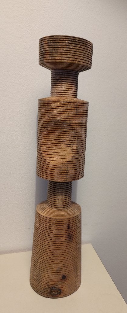 Kandelaar mango hout 50,5 cm hoog groot, Ophalen of Verzenden, Nieuw, Hout, Kandelaar