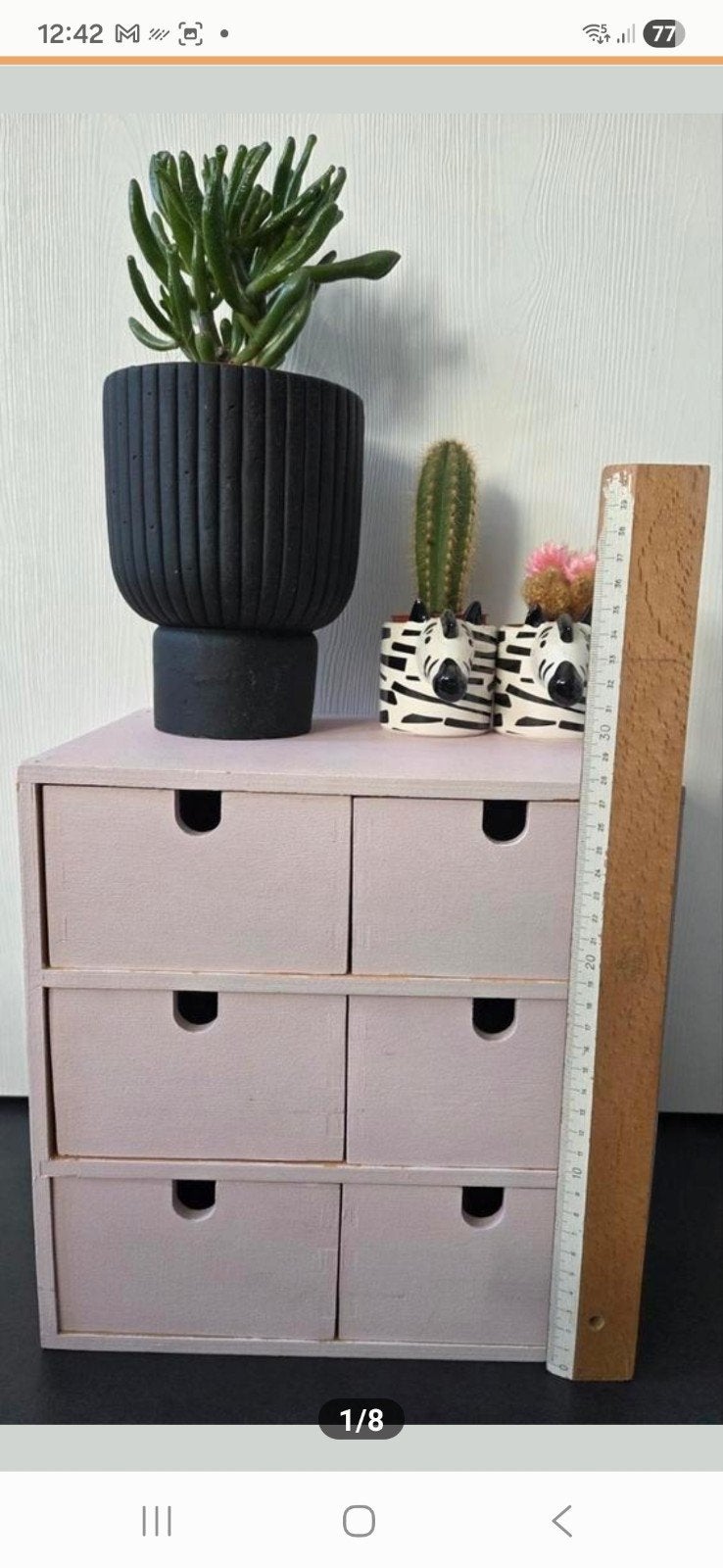 Leuke geverfde mini organiser/ladekastje, Ophalen of Verzenden, Gebruikt