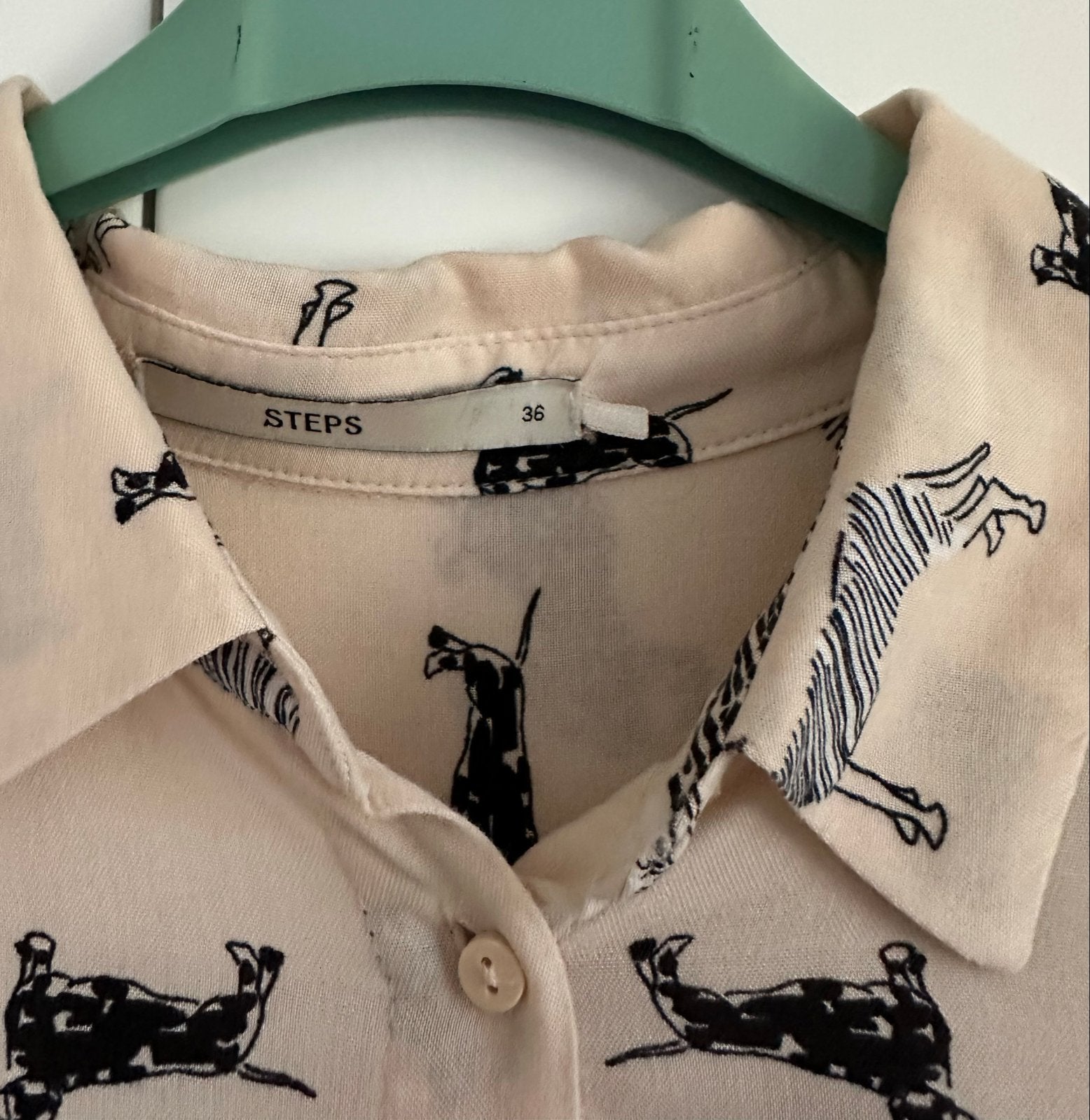 Steps Blouse met Hondenprint - Maat 36 (S), Verzenden, Zo goed als nieuw, Maat 36 (S), Meerkleurig