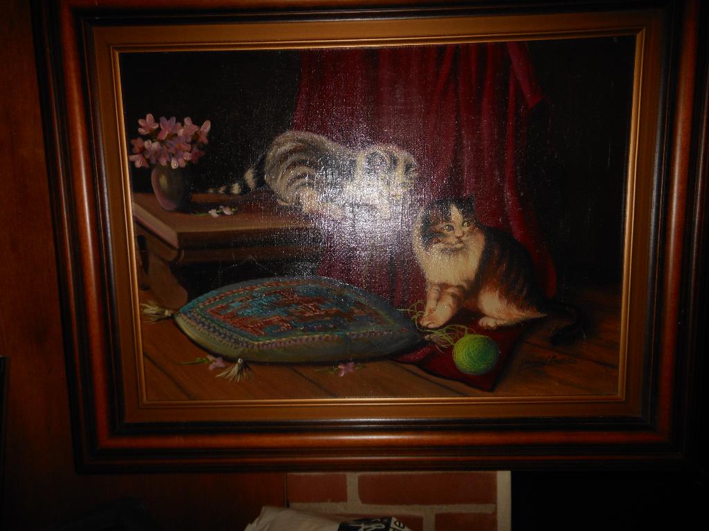 poezen schilderij, Ophalen