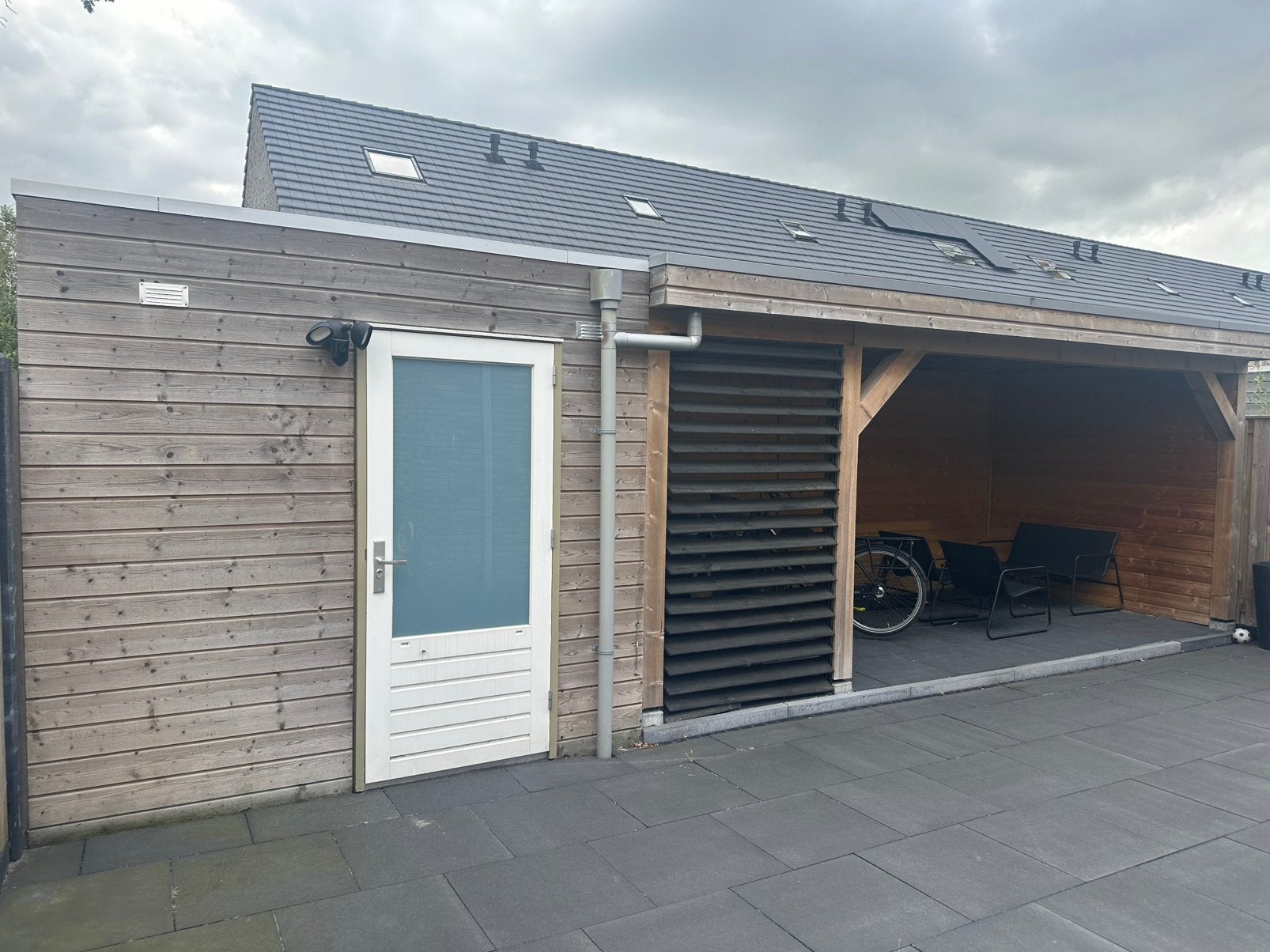 Veranda + schuur te koop, Tuin en Terras, Ophalen, 200 tot 400 cm, Schuur, Zo goed als nieuw