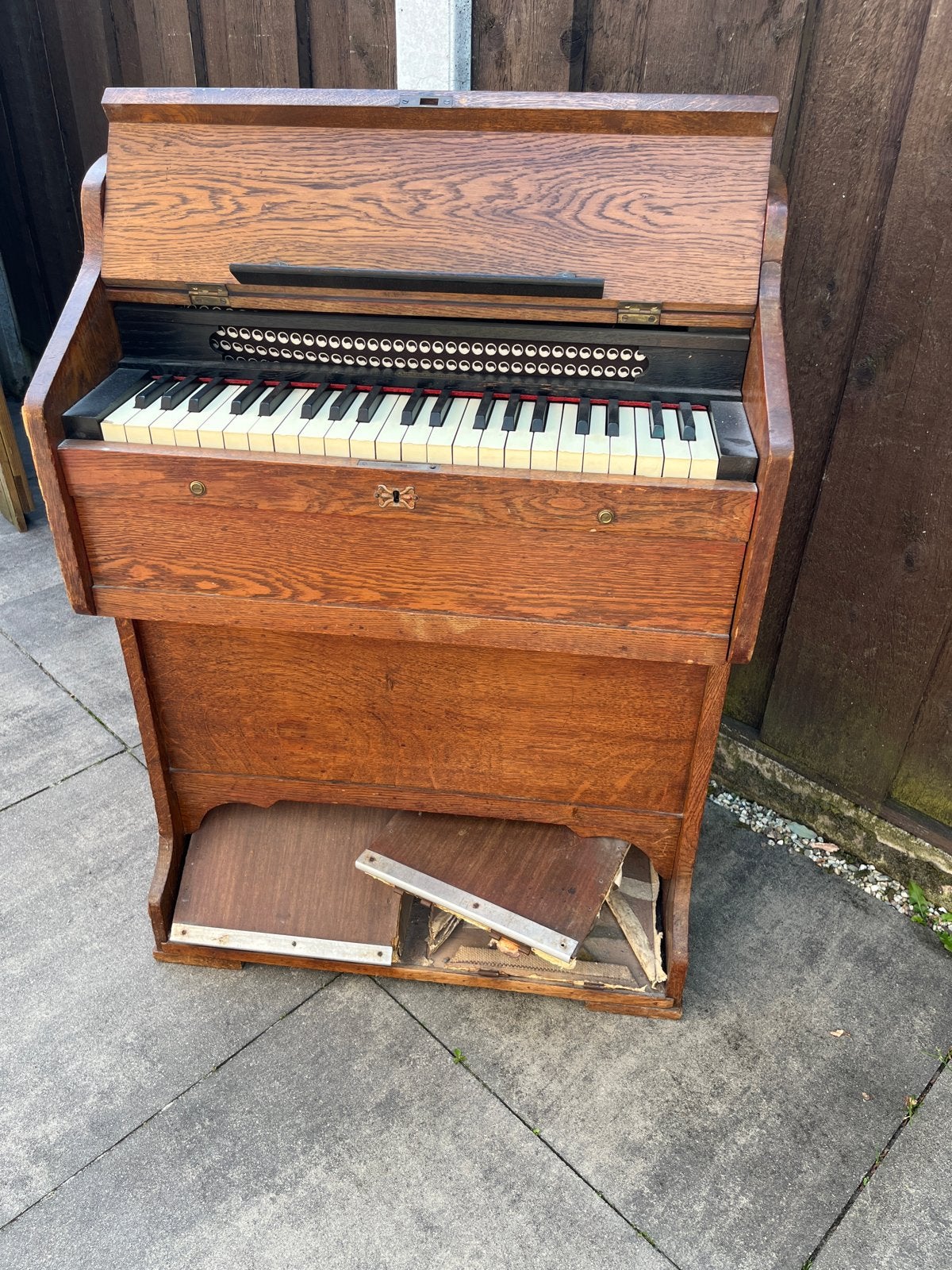 Antiek Harmonium Joh. de Heer Rotterdam - Opknapper, Muziek en Instrumenten, Orgels, Ophalen, Gebruikt, 1 klavier, Harmonium