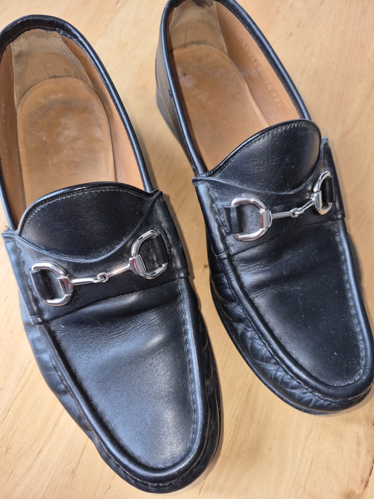 Gucci Loafers Zwart Leer - Maat 7.5 (41.5), Loafers, Zwart, Ophalen of Verzenden, Gucci