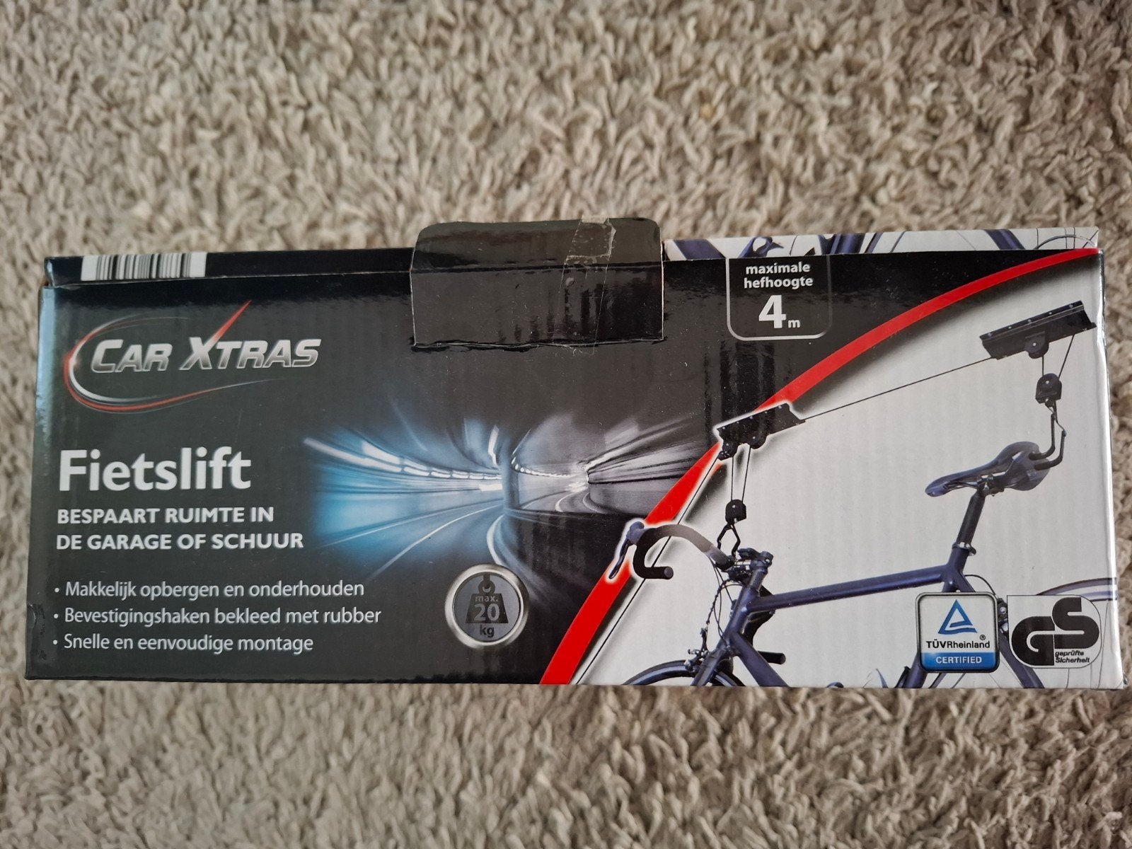 Fietslift  merk Car Xtras hefhoogte 4 m, Ophalen of Verzenden, Gebruikt