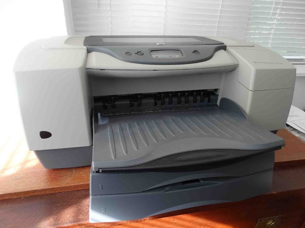 3x HP cp1700 A3+ printer met 1 extra papierlade., Computers en Software, Hp, Fotoprinter, Kleur printen, Inkjetprinter