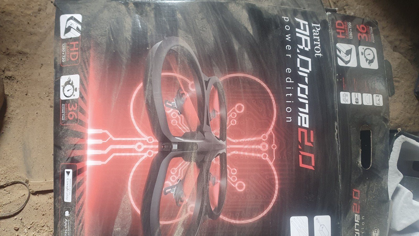 Parrot AR.Drone 2.0 Power Edition 3 stuks, 250 tot 900 gram, Gebruikt, Cameradrone, Minder dan 100 meter