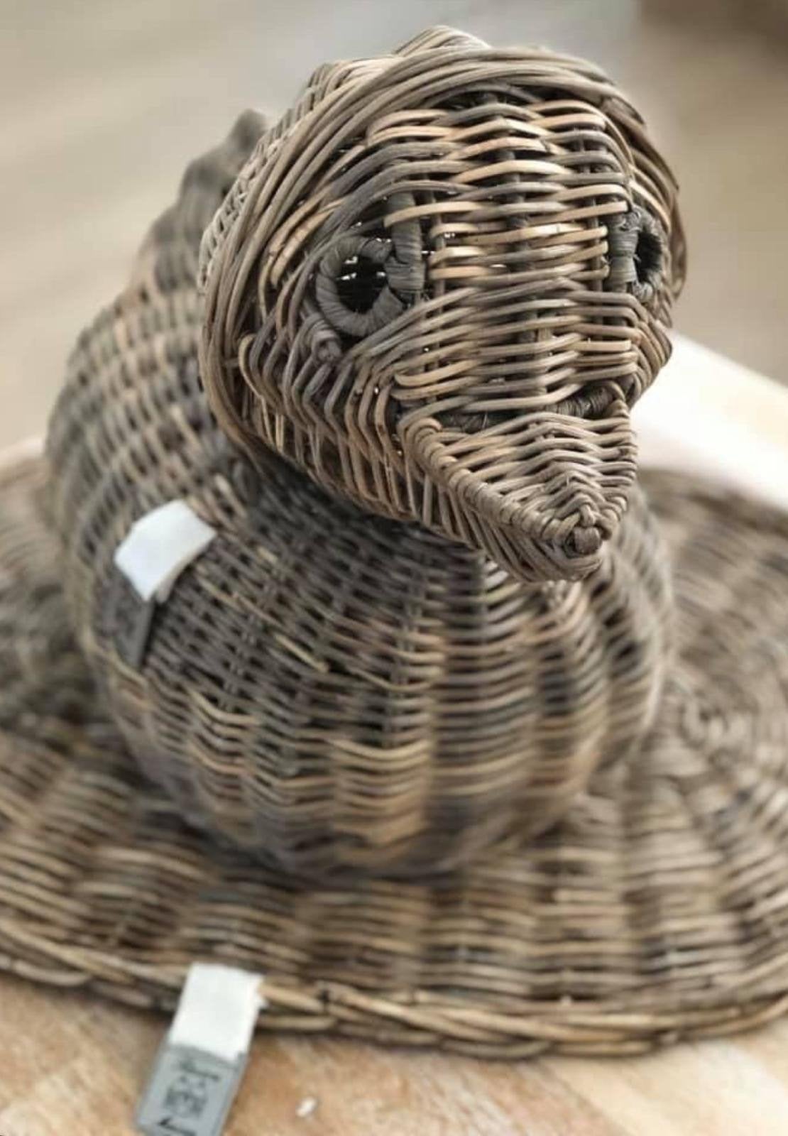 Riviera Maison Rattan Eend Decoratie, Ophalen of Verzenden, Natuurlijk materiaal, Bruin, Landelijk