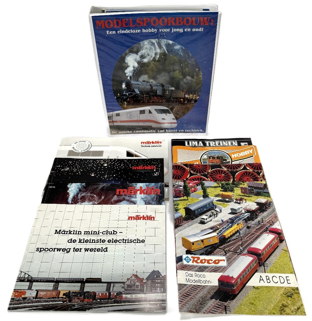 1169. Papieren catalogi, Märklin, Lima en Roco, Ophalen, Wisselstroom, Boek, Tijdschrift of Catalogus, Roco