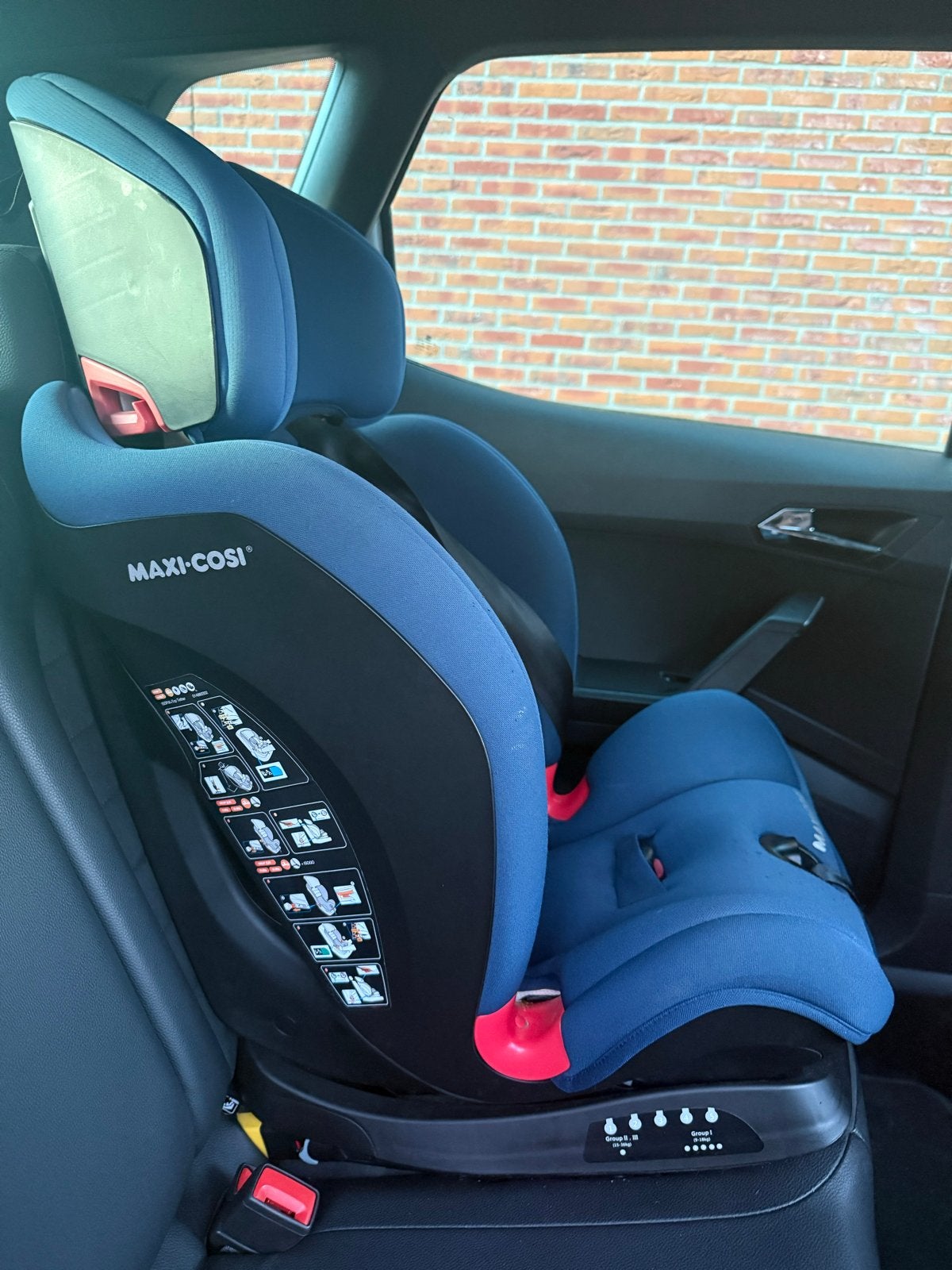 Maxi-Cosi Titan Autokinderstoel - Blauw, Ophalen, Autogordel of Isofix, Gebruikt, Verstelbare rugleuning