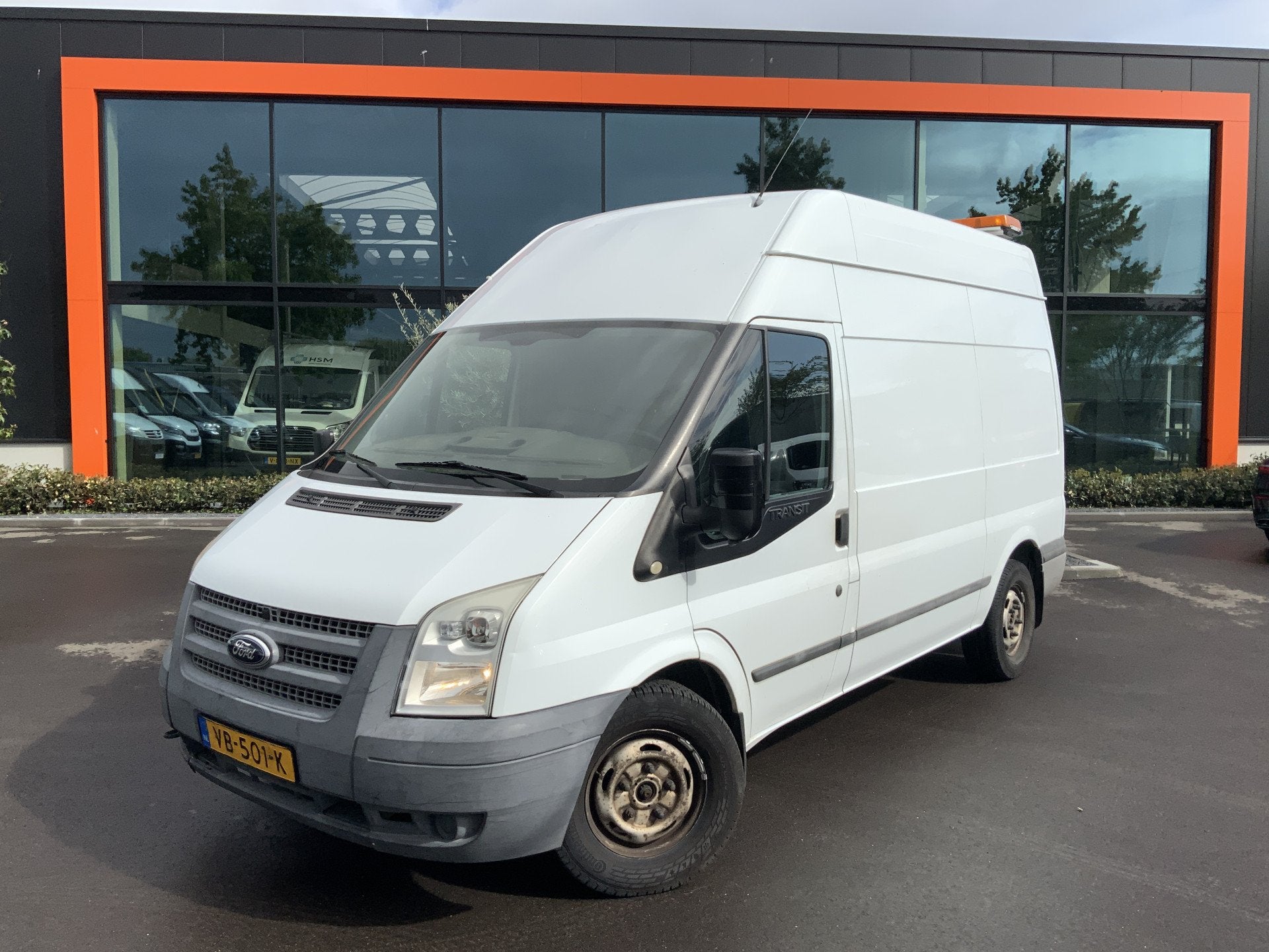 Ford Transit 300M 2.2 TDCI Ambiente SHD 3 Zits Trekhaak 2800, Euro 5, Gebruikt, 4 cilinders, Wit