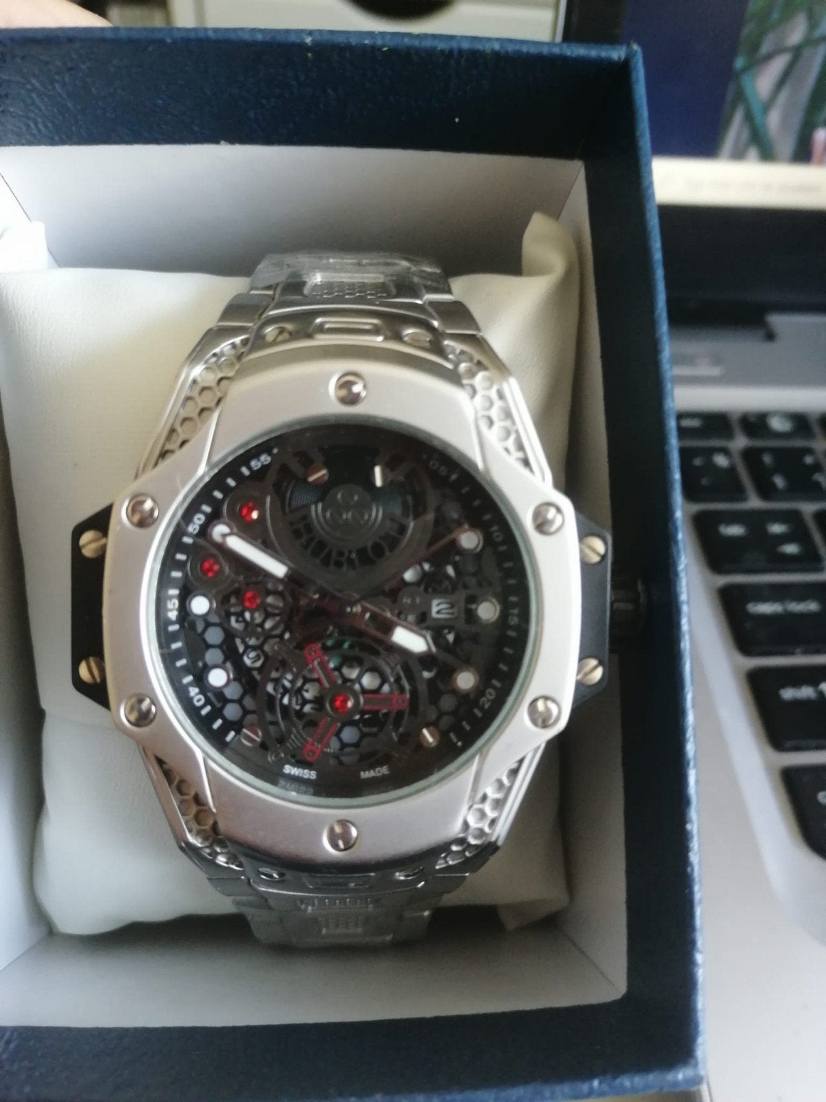 Mooie Hublot Big Bang - Nieuw in doosje, Overige merken, Staal, Staal, Polshorloge