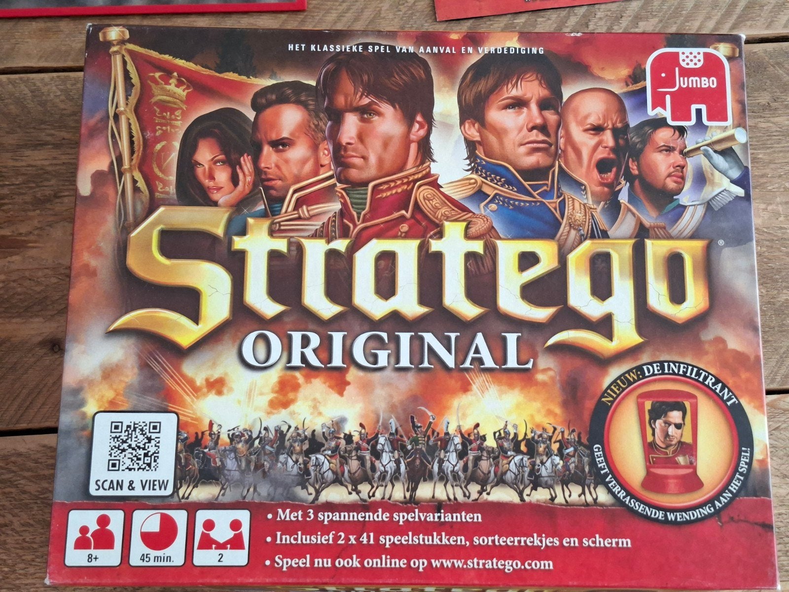 ZGAN Stratego original, Hobby en Vrije tijd, Gezelschapsspellen | Bordspellen, Ophalen of Verzenden, Zo goed als nieuw