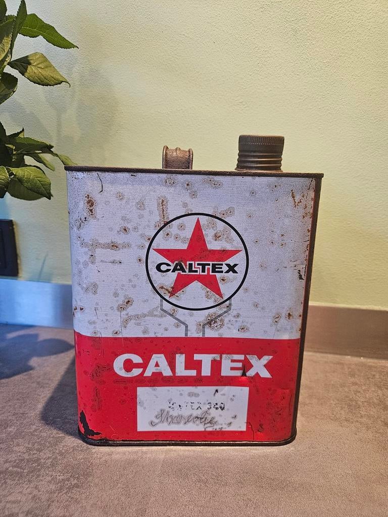Caltex Olieblik 5 Liter Garage Decoratie, Verzamelen, Ophalen of Verzenden, Gebruikt, Overige