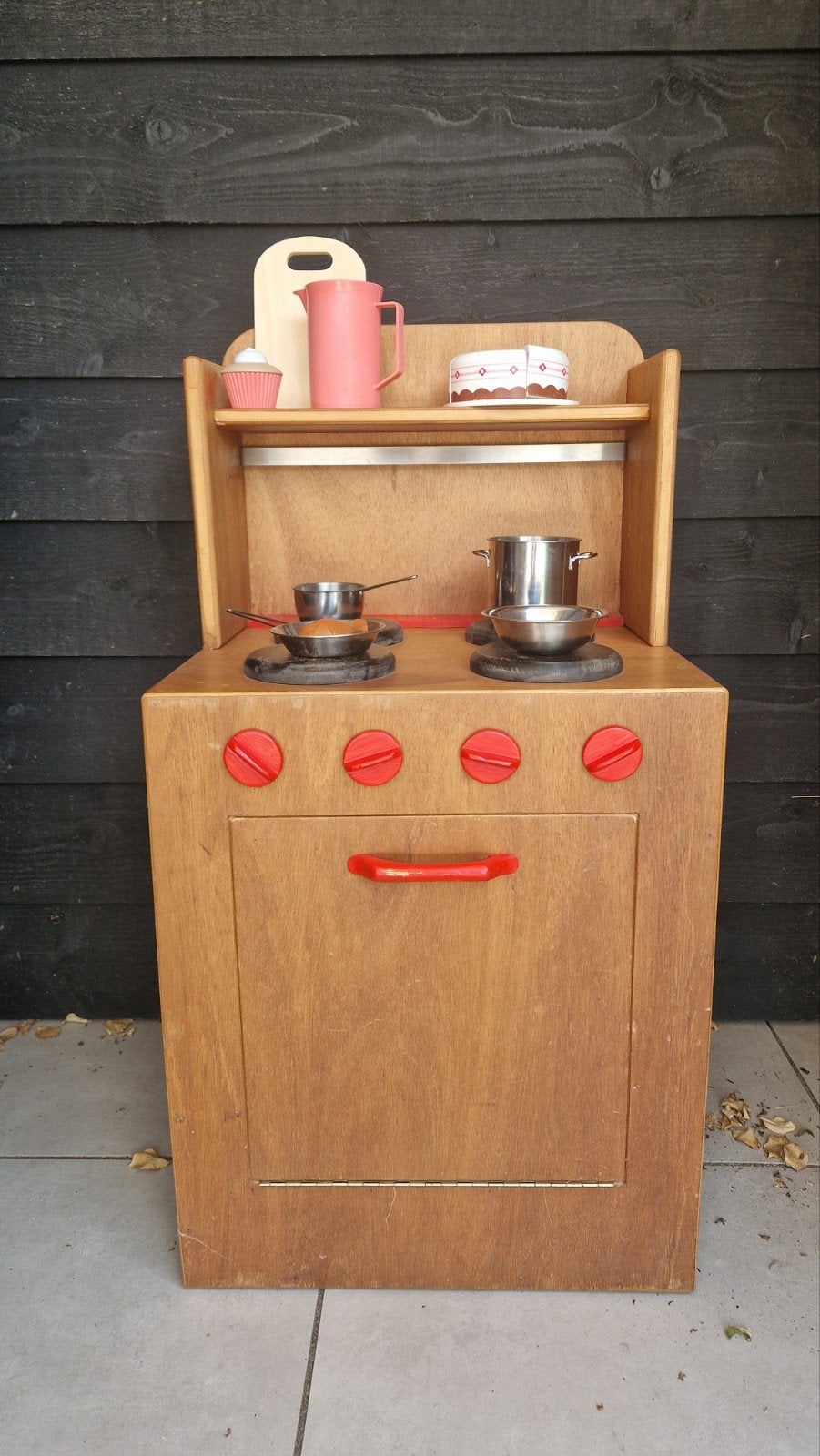 Houten speelkeuken met accessoires, Kinderen en Baby's, Speelgoed | Speelkeukens, Ophalen of Verzenden, Gebruikt, Hout, Speelkeuken
