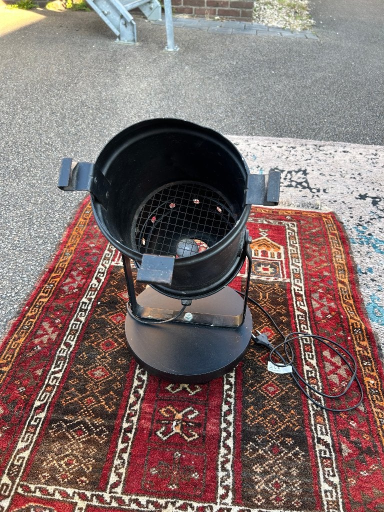 Industriële vloerlamp / theaterlamp – Zwart, Ophalen, Gebruikt, Metaal, E27 (groot)