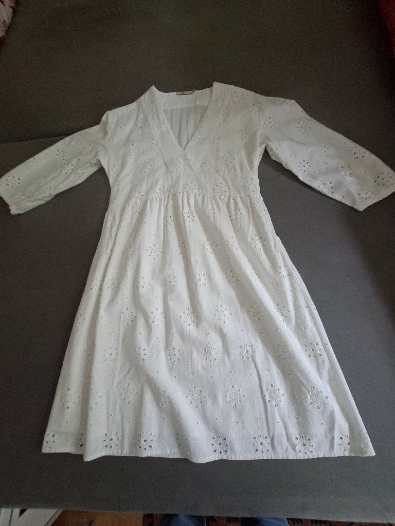 Sissy-Boy Witte Broderie Jurk Maat XS, Wit, Sissy-Boy, Ophalen of Verzenden, Zo goed als nieuw