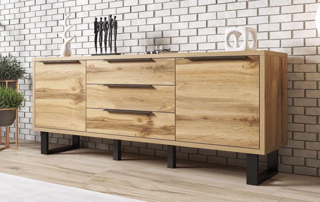 Groot luxe Meubella design dressoir / sideboard – als nieuw, Huis en Inrichting, Kasten | Dressoirs, Ophalen, Zo goed als nieuw