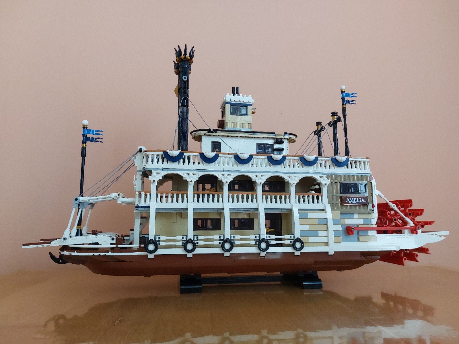 LEGO 21356 Stoomboot River Steamboat zgan, Lego, Compleet, Ophalen of Verzenden, Complete set