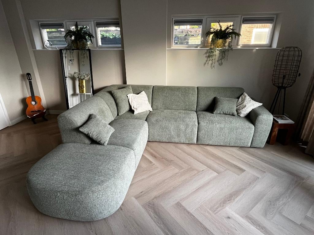 Nieuw: Hoekbank Nora – Direct beschikbaar, hoge korting, Ophalen, Nieuw, Vierpersoons of meer, Stof