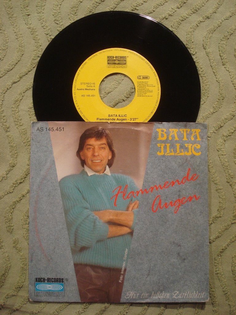 Bata Illic 7" Vinyl Single: ‘Flammende Augen’(Oostenrijk), Cd's en Dvd's, Ophalen of Verzenden, Zo goed als nieuw, 7 inch, Pop