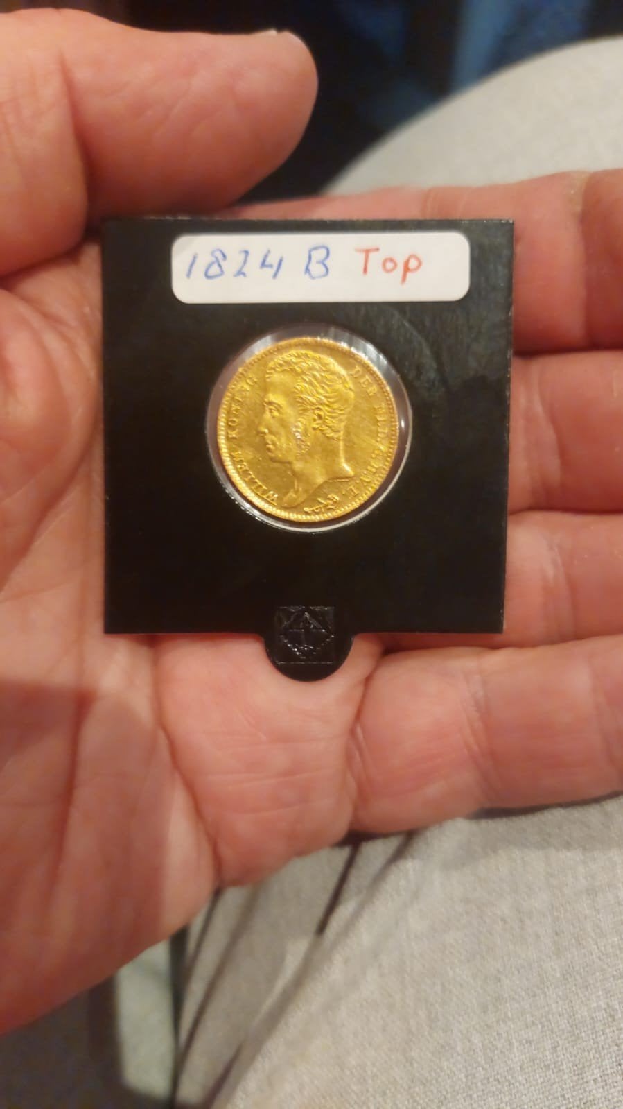 Gouden tientje 1824 B koning Willem I, Koning Willem I, Losse munt, 10 gulden, Goud