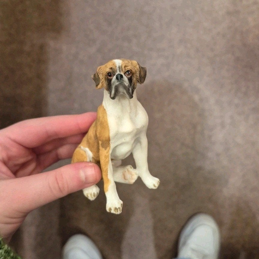 Boxer beeldje - Realistisch hondenbeeldje, Ophalen of Verzenden, Zo goed als nieuw, Dier