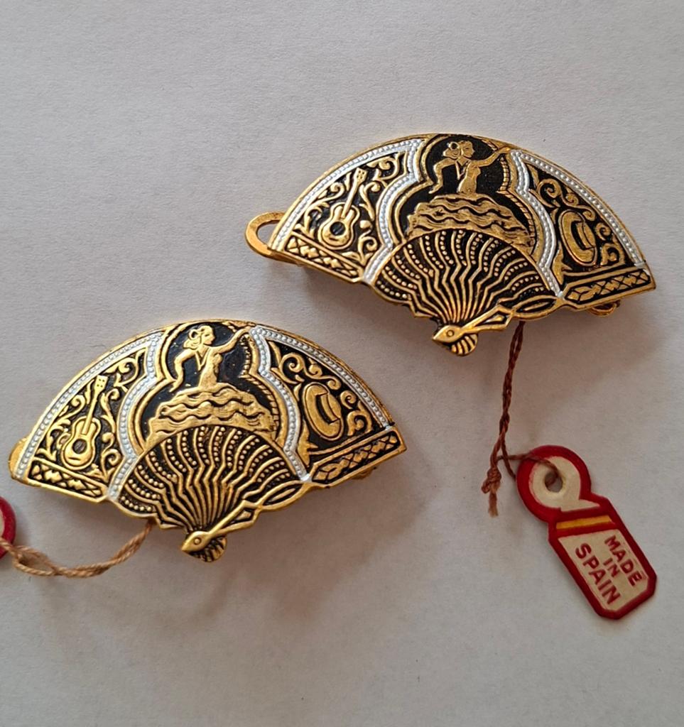 Vintage Damascene haarspeld, Ophalen of Verzenden, Zo goed als nieuw