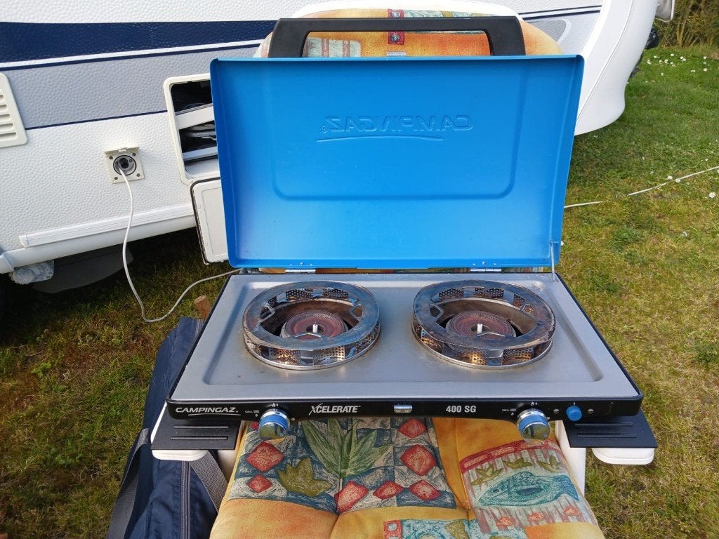 Campingaz Xcelerate 400 SG gasfornuis met opkl. keukenstel, Ophalen, Gebruikt