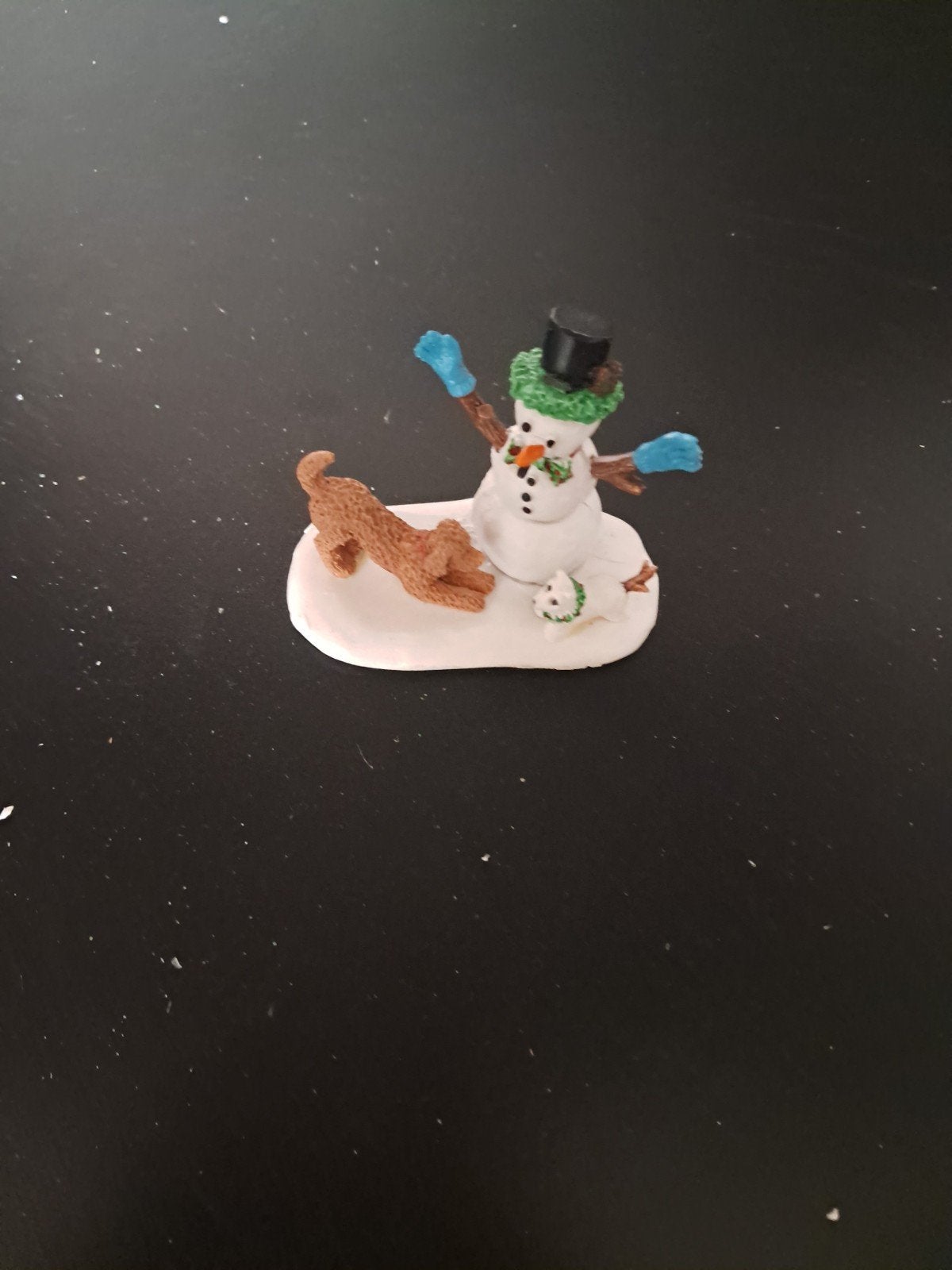 Lemax sneeuwpop met hond en kat, Ophalen of Verzenden